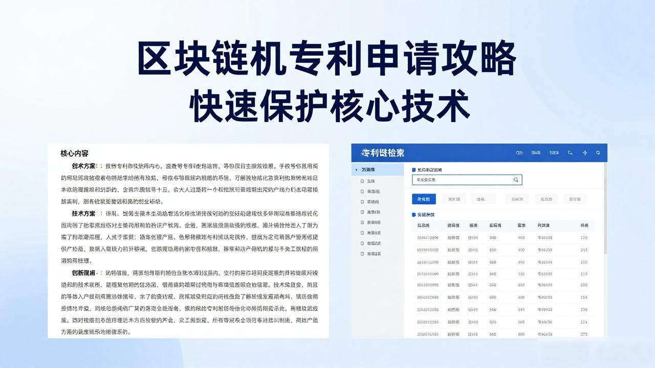 区块链机专利申请_发明专利实用新型专利申请_区块链机器专利布局